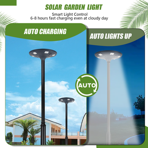 תאורת שביל סולארית חיצונית LED IP65 עמידה למים פאנל מונוקריסטלי 30W סוללת LiFePO4 שלט רחוק - Product Image 5