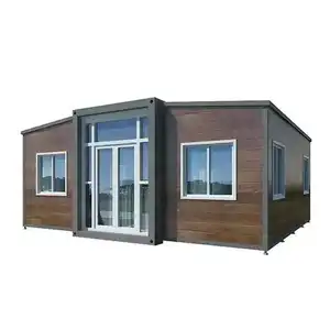 บ้านสำเร็จรูปบ้านตู้คอนเทนเนอร์ขนาดเล็ก40FT 3ห้องนอนบ้านหรูวิลล่าพร้อมโครงสร้างเหล็ก