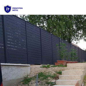 우아한 알루미늄 개인 정보 보호 수평 슬랫 울타리 호주 스타일 야외 펜싱 격자 및 게이트 - Product Image 6