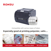 Imprimante d'étiquettes d'entretien de vêtements Ronsu, haute résolution 300dpi, largeur 110mm, impression d'étiquettes étanche et résistante aux hautes températures