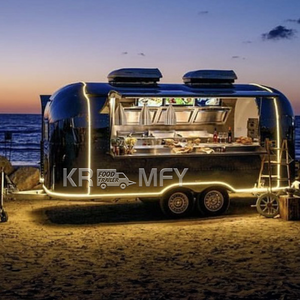 Chariot de vente ambulante pour hot-dogs, desserts, café, mini-chariot de vente de glaces, camion de restauration rapide mobile avec équipement de cuisine complet - Product Image 6