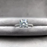 Bague en argent sterling 925 MuShan Designer Jewelry avec moissanite VVS, bague cadeau pour elle, plaquée or 18 carats, bijoux fins brevetés MST