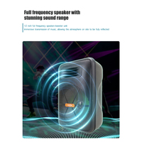 GTS-1876 avec Micro, Système Sonore Haut-Parleur, Grand Subwoofer Home Cinéma, Radio Portable 12 Pouces, Boombox d'Urgence, pour Randonnée