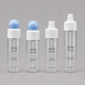 Flacon de parfum en plastique personnalisé de 100 ml, 120 ml, 150 ml avec bouchon à bille, vaporisateur à fine brume, logo personnalisé, emballage pour lotion de soin de la peau - Product Image 1