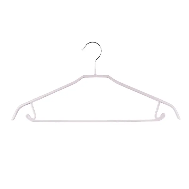 Pengiriman Cepat PVC Dilapisi Logam Gantungan Pakaian untuk Supermarket
