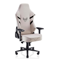 Chaise de jeu en tissu avec accoudoirs 4D, logo brodé, taille XL, chaises de gamer de luxe, grande taille, chaise de bureau, chaise d'ordinateur pour la maison