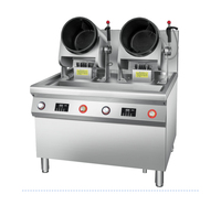 Nouvelle arrivée Semikron : Machine de cuisson automatique intelligente de luxe en acier inoxydable, style tambour, wok rotatif haute efficacité