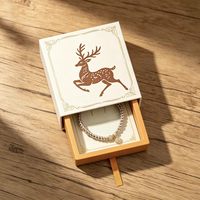 Caja de Joyería de Lujo Personalizada con Cajón Deslizante, Diseño Floral en Relieve y Cinta para Colgar, para Empaque de Regalo de Collares y Pulseras