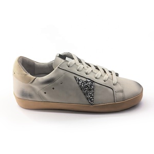 Scarpe da Donna di Alta Qualità GG in Pelle Genuina con Cristalli <span class=keywords><strong>Argento</strong></span>, Suola in Gomma, Sneakers e Mocassini con Tacco a Stella - Product Image 6