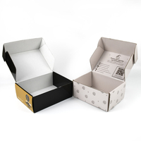 Boîte en carton ondulé personnalisée avec impression couleur intégrale, logo de dessin animé personnalisé, boîte à courrier en papier, emballage cadeau pour expédition