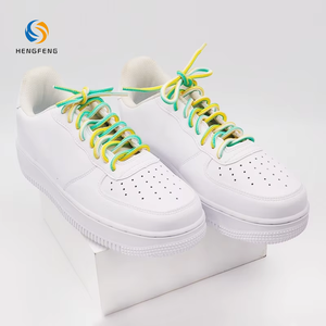 Nouvelles lacets de sport en polyester multicolores (noir et blanc) à cordon de serrage semi-circulaire ovale pour chaussures homme et femme - Product Image 2