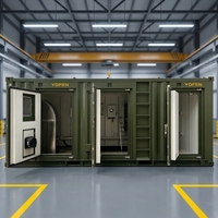 Système d'énergie solaire Yofen 15 25 30 45 50kW, armoire ESS, stockage de batteries commerciales, générateur diesel pour station