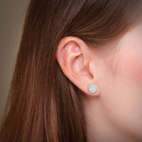 Boucle d'oreille en diamant Moissanite Iced Out Vvs en argent sterling 925 fin au prix de gros