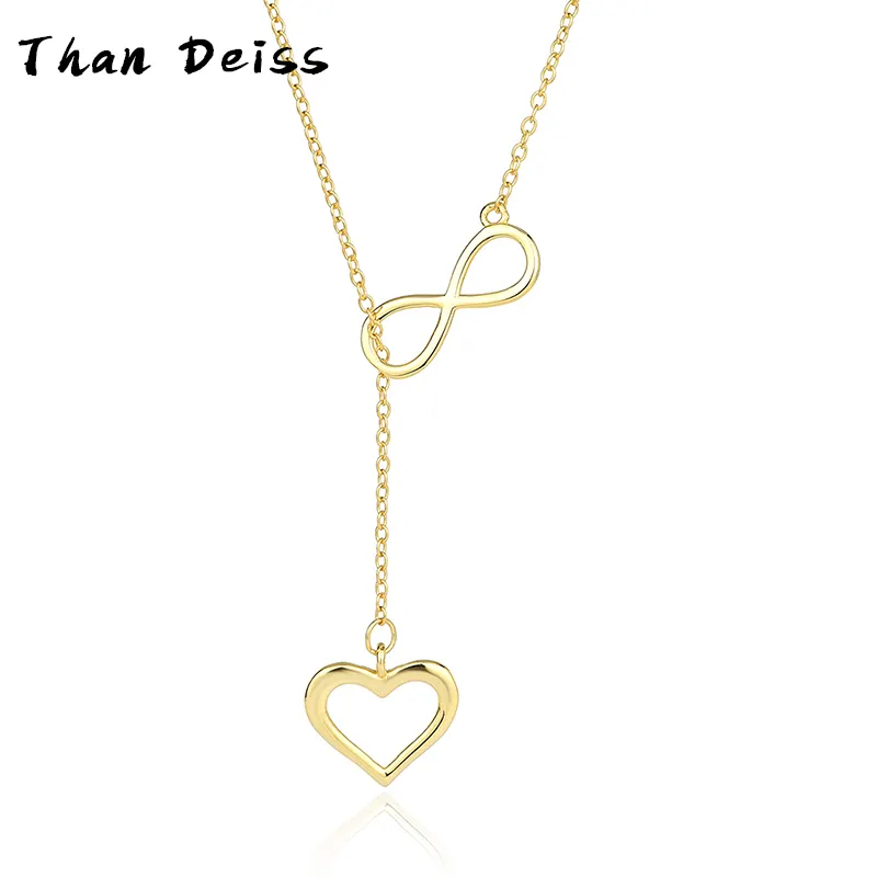 S925 Sterling Silver Niche Design Number 8 Heart Tassel 18K Gold Necklace Women Personalized Netflix Jewelry Collarbone Chain