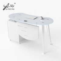 Bureau de Direction Modulaire en Verre Moderne Design Luxe pour PDG/CEO – Mobilier Informatique