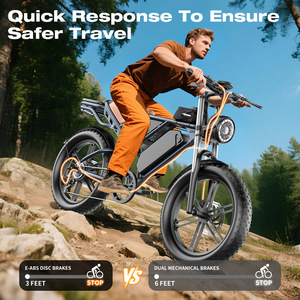 Moto électrique rétro à batterie lithium 48V 1500W, pneus larges, freins à disque, 20 pouces, en stock, livraison directe usine, transfrontalier - Product Image 4