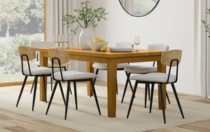 Chaise de salle à manger d'intérieur moderne du milieu du siècle Design simple avec couverture en <span class=keywords><strong>bois</strong></span> naturel et cuir pour la maison et l'intérieur - Product Image 5