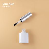 Flacon de vernis à ongles en verre miniature de 8 ml, vide, anti-fuite, portable, avec pinceau, OEM ODM