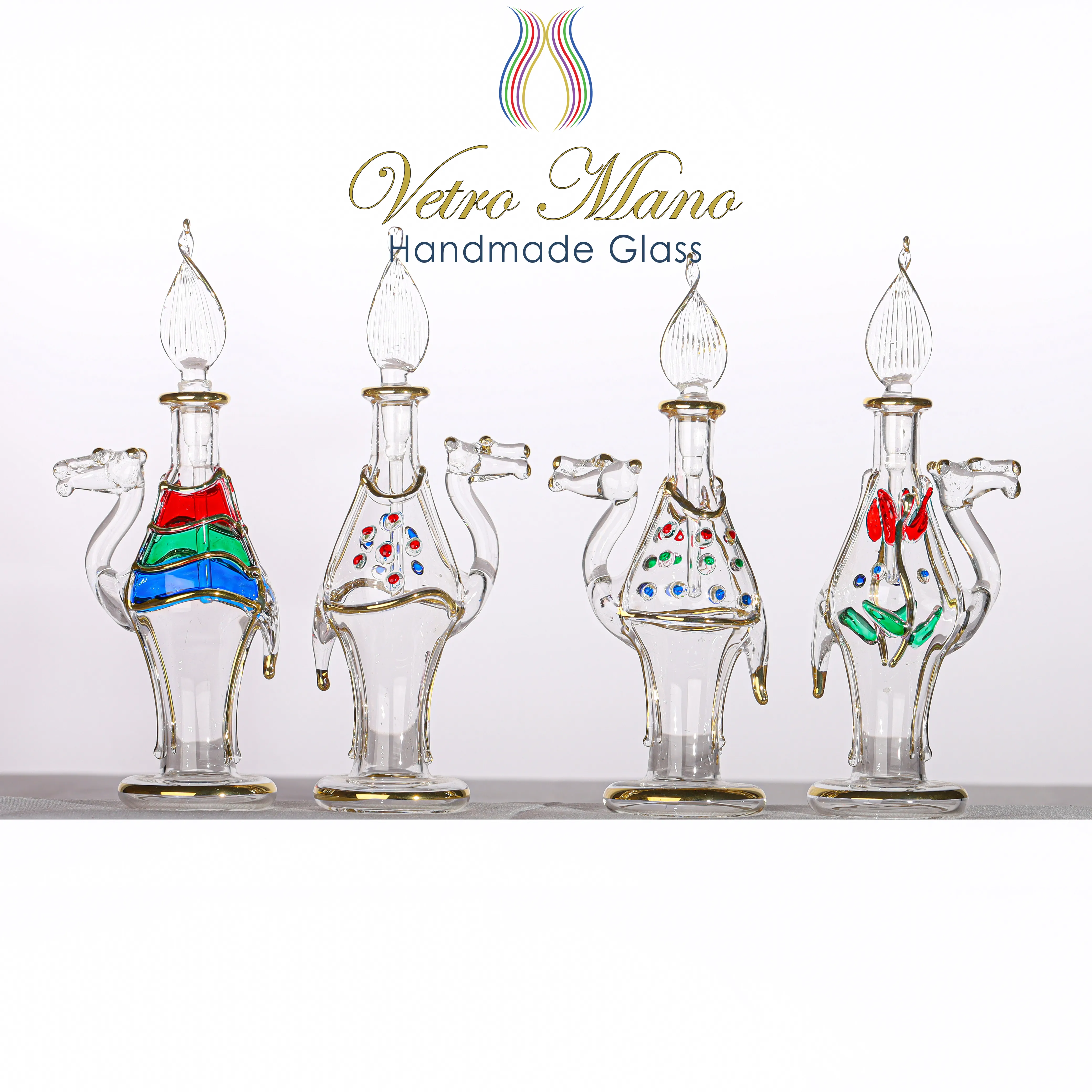 Camel Shaped- Egyptian Glass Perfume Bottle Bottle  Wholesale