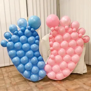 Baby Feet Shape Mosaic Balloon Frame Baby Shower Balloon Filling Box Kids Birthday Party Gender Reveal Party Decorations