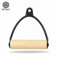 Ensemble de poignées en bois naturel pour machine à câbles, pour Lat Pulldown, Seated Row, Pec Fly, accessoires de préhension en bois de hêtre pour machine à câbles