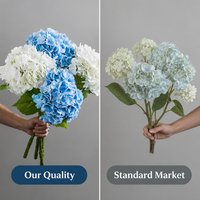 Oh Arts Produk Terlaris Bunga Buatan 53cm Bunga Hydrangea Lateks Imitasi Bunga Hydrangea Buatan untuk Penggunaan di Rumah dan Pernikahan
