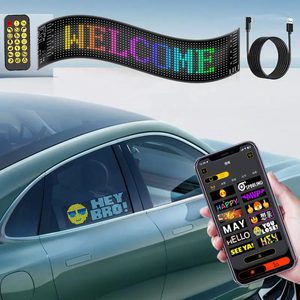 RGX <strong>Flexible</strong> Car Sticker Screen App <strong>Control</strong> Car <strong>LED</strong> <strong>Display</strong> USB <strong>Flexible</strong> Smart Screen Text Animated Scrolling - Product Image 2