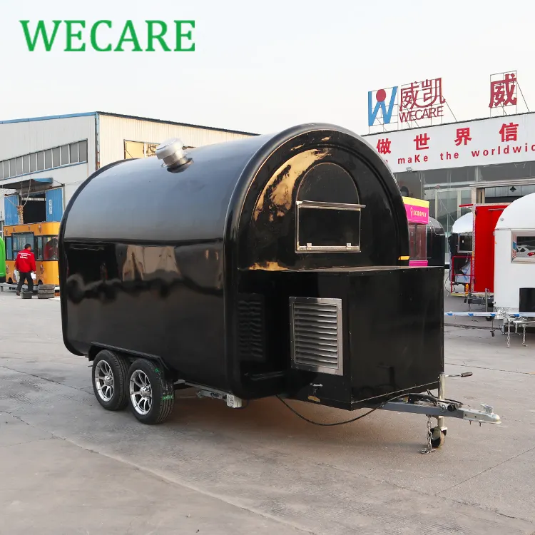 WECARE Outdoor Small Mobile Fast Food Cart Kiosk Design Street Mini Round Towable Food Trailer For Sale In Canada