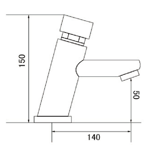 Vòi Nước Gắn Trên Boong Đồng Thau, Vòi Nước Tiết Kiệm Nước Tự Động Tắt Và Trì Hoãn Thời Gian Dùng Cho Chậu Rửa - Product Image 2