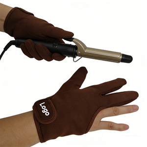 Gants de Sécurité Marron Résistants à la Chaleur 200 Degrés Gants de Coiffure <span class=keywords><strong>pour</strong></span> Fer à Boucler et Lisseur à Cheveux - Product Image 1
