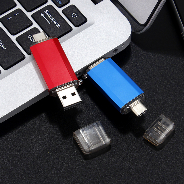 32GB USB Type C Flash Drive with Dual Drive Support for Smartphones Laptops & Tablets