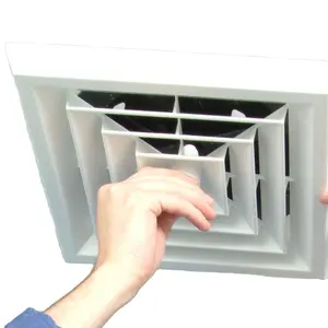 QIEXEIN 4 Way Vuông Khuếch Tán Máy Khuếch Tán Không Khí HVAC Hệ Thống Thông Gió Air Vent Grilles Không Khí Difuser HAVC Hệ Thống Dễ Dàng Cài Đặt