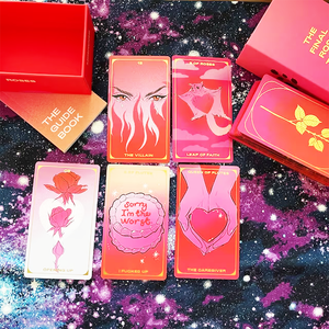 Rose-Thema, Mooi Rood Met Gouden Randen, Luxe En Extravagante Fabriek Groothandel Aangepaste Tarotkaarten - Product Image 5