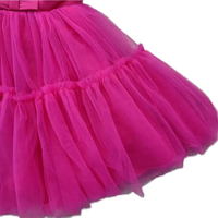Gaun Pesta Anak Perempuan Grosir ODM, Gaun Tutu Bunga Tulle, Gaun Bola untuk Pertunjukan Anak, Tanpa Lengan, Bahan Bernapas, Panjang Selutut, Berumbai