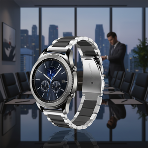 Correa de Reloj Inteligente de Acero Inoxidable Premium, Transpirable, <span class=keywords><strong>con</strong></span> Cierre Magnético para Samsung Galaxy <span class=keywords><strong>Watch</strong></span> 8/7/6/5/4 FE Pro Classic Active 2 - Product Image 1