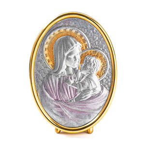 GIVELUCK Virgen María Adorno religioso Pequeño soporte de exhibición de acero inoxidable Núcleo de cobre blanco Adorno cristiano Knick-Knacks - Product Image 6