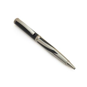 Nuevo bolígrafo de regalo de metal a rayas de dos tonos de escritura suave de lujo Premium con logotipo personalizable - Product Image 6