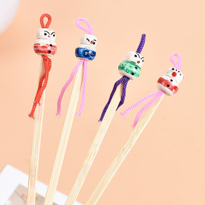 Soumei Hidemi Palillos de madera para limpiar los oídos con diseño de dibujos animados, herramientas de cuidado de los oídos de bambú, color aleatorio - Product Image 3