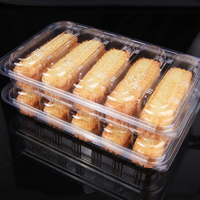 Boîtes en plastique PET transparentes jetables pour biscuits et gâteaux, emballage alimentaire, procédé blister, vente en gros