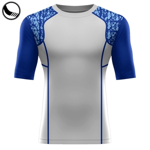 Maglietta <span class=keywords><strong>Rash</strong></span> Guard MMA a Maniche Corte, Asciugatura Rapida, in Spandex/Nylon, Unisex, Logo Personalizzabile - Product Image 1