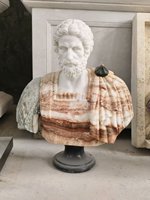 Statue de David en marbre naturel sculptée à la main, best-seller, sculpture de tête masculine classique grecque et romaine, décoration d'intérieur