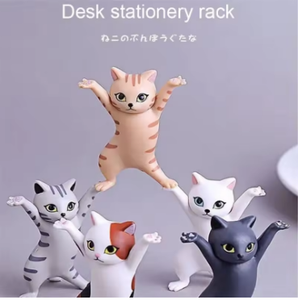 5 Piezas de Figuras de Gatos Bailarines, Decoración Animada, Modelo de Gato, Juguete de Moda, Encantadora Muñeca de Juguete en Cápsula, Decoración para Pasteles - Product Image 5