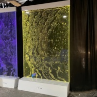 Panneau acrylique contemporain étanche à prix abordable, taille personnalisable, décoration avec lumières LED changeantes, thème vie marine