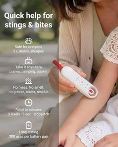 IHealth D-Itch Stick, Alivio para <span class=keywords><strong>Picaduras</strong></span> <span class=keywords><strong>de</strong></span> <span class=keywords><strong>Insectos</strong></span> y Mosquitos, Alivio sin Químicos con Calor en 6 Segundos, Uso Doméstico, 510K - Product Image 2