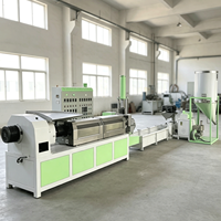 Extrudeuse bivis à refroidissement par air à deux étages à prix compétitif, avec découpe de matrice, pour granulation de PE PP, machine plastique