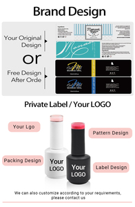 HEMA FREE 高色素彩色凝胶抛光剂自有品牌批发UV凝胶散装指甲彩绘凝胶指甲油定制logo - Product Image 5