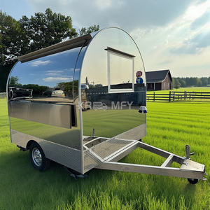 Remorque de cuisine à faible entretien, chariot mobile en acier inoxydable pour hot-dogs et glaces - Product Image 4