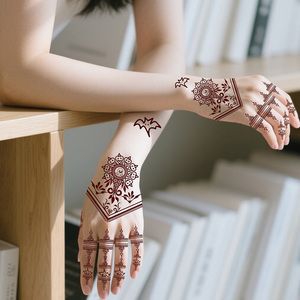 Autocollant de <span class=keywords><strong>tatouage</strong></span> temporaire <span class=keywords><strong>au</strong></span> <span class=keywords><strong>henné</strong></span> <span class=keywords><strong>simple</strong></span> pour Halloween, imperméable, pour la peinture artistique sur les mains, les pieds et le corps, motif crâne, araignée, <span class=keywords><strong>tatouage</strong></span> Mehndi pour festival - Product Image 3