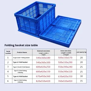 Bán Buôn Có Thể Gập Lại Dày Nhựa Lưu Trữ Giỏ Siêu Thị Hiển Thị Thùng Cho Trái Cây Hậu Cần Hộp Có Thể Gập Lại Hộp Cho - Product Image 3