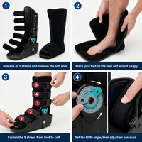 Botte de marche réglable de qualité médicale avec chambre à air gonflable pour la rééducation post-opératoire, la stabilisation des entorses de la cheville et des fractures